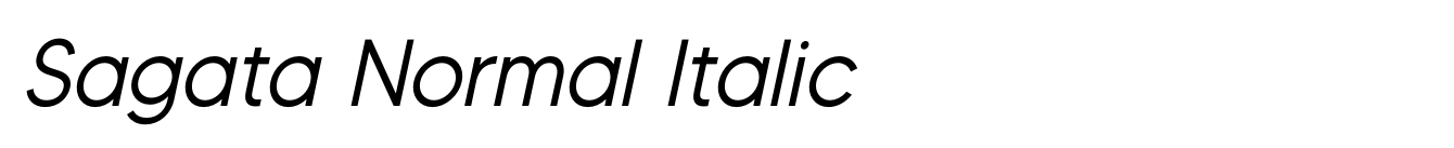 Sagata Normal Italic